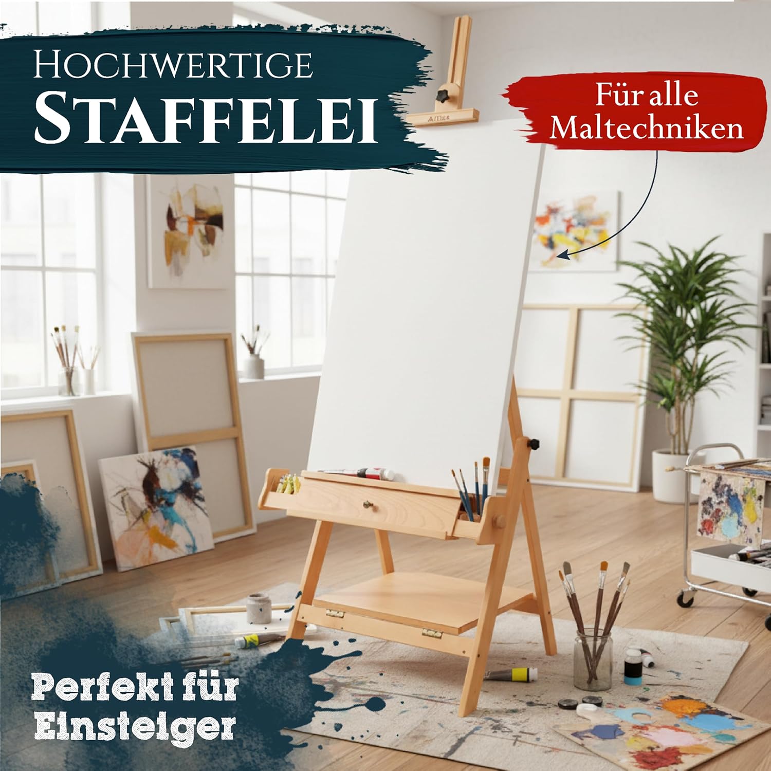 artina-akademie-napoli-atelierstaffelei-buchenholz-mit-schublade image 3
